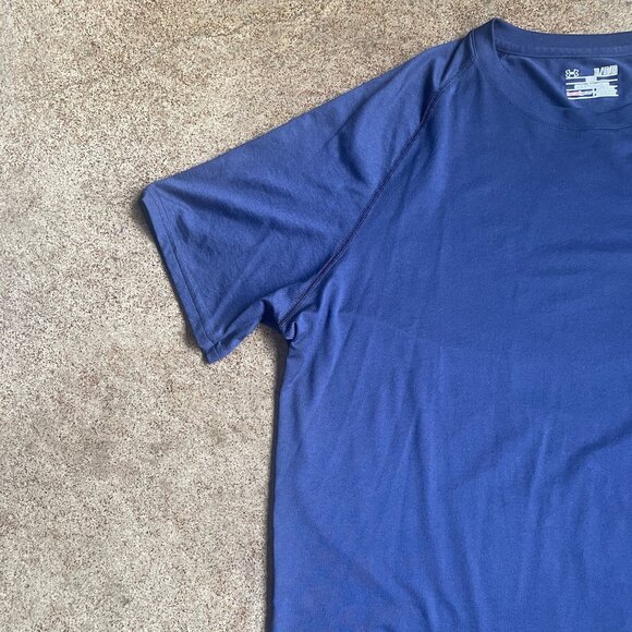 Under Armour HeatGear Men’s Navy Blue T-Shirt - Picture 2 of 9